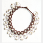 South Sea Cultured White Baroque Pearl Necklace & Earrings (Woven)