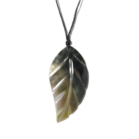 Leaf Shaped Shell Pendant