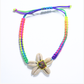 Braided Rainbow Bracelet With Shells — product view