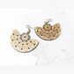 Carved Wood Fan Earrings — product view