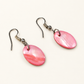 "Pretty in Pink" Oval Shaped Shell Earrings — AI-restyled studio presentation based on the original product photograph