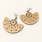 Carved Wood Fan Earrings — AI-restyled studio presentation based on the original product photograph
