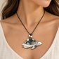 Turtle-Shaped Shell & Cultured Pearl Pendant — AI-generated model styling; scale illustrative