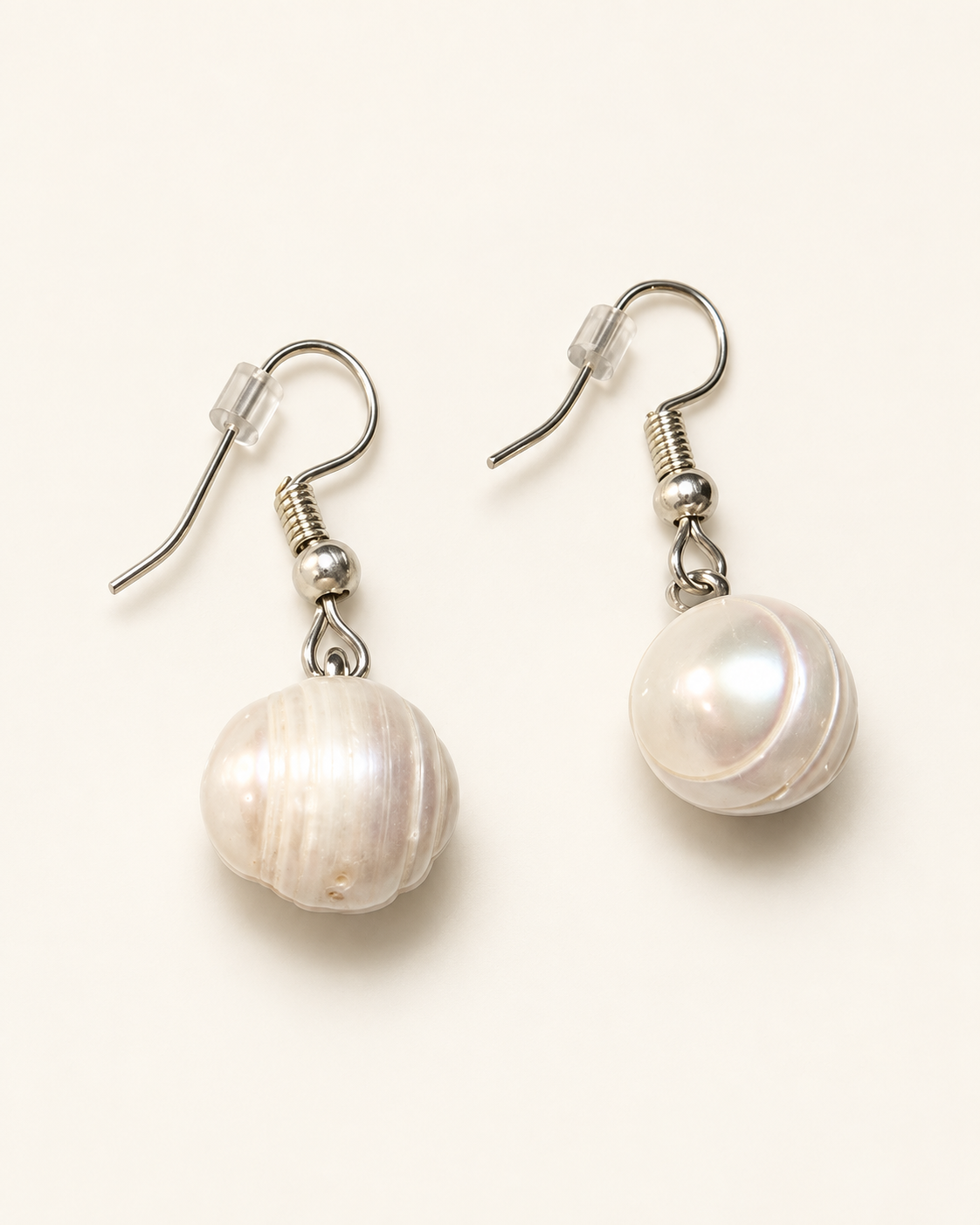 Cultured Baroque Pearl Earrings — AI-restyled studio presentation based on the original product photograph