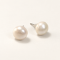Cultured Mabe Pearl Earrings — AI-restyled studio presentation based on the original product photograph