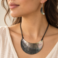 Moon Shaped Shell Necklace & Earrings — AI-generated model styling; scale illustrative